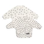 Mamas & Papas Another Fox Long Sleeved Bibs (2 Pack) Faces/Cheetah Spot