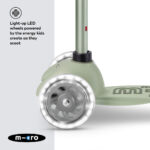 Micro Scooters Mini 2 Grow Deluxe LED Clip Seat V2 Scooter - Sage Green