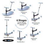 Micro Scooters Mini Deluxe LED Rock And Go Scooter - Soft Blue