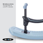 Micro Scooters Mini Deluxe LED Rock And Go Scooter - Soft Blue