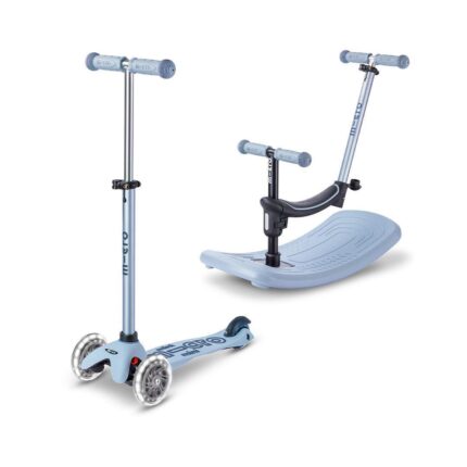 Micro Scooters Mini Deluxe LED Rock And Go Scooter - Soft Blue