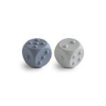 Mushie Dice Press Toy | 2-Pack - Tradewinds/Stone