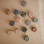 Mushie Dice Press Toy | 2-Pack - Tradewinds/Stone