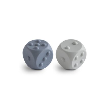 Mushie Dice Press Toy | 2-Pack - Tradewinds/Stone