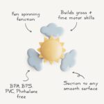 Mushie Suction Toy - Spinner - Sunshine