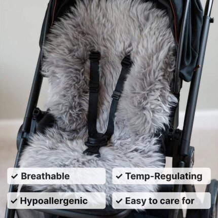 Naturally Sheepskins Deluxe Sheepskin Pram Liner - Taupe