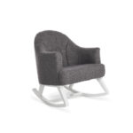 Obaby Round Back Rocking Chair - White + Grey