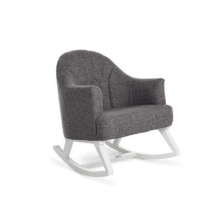 Obaby Round Back Rocking Chair - White + Grey