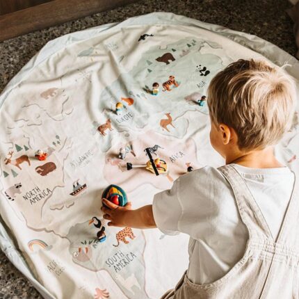 Play & Go Noomad Double Sided Play Mat - World Map