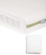 Premium Micro Motion Cotbed Mattress & Anti-Allergy Quilted Mattress Protector Bundle
