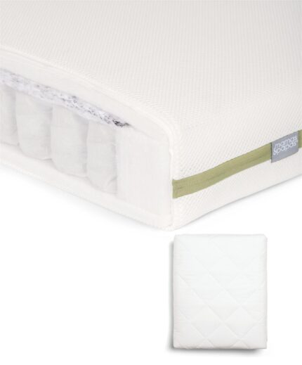Premium Pocket Spring Cotbed Mattress & Anti-Allergy Quilted Mattress Protector Bundle