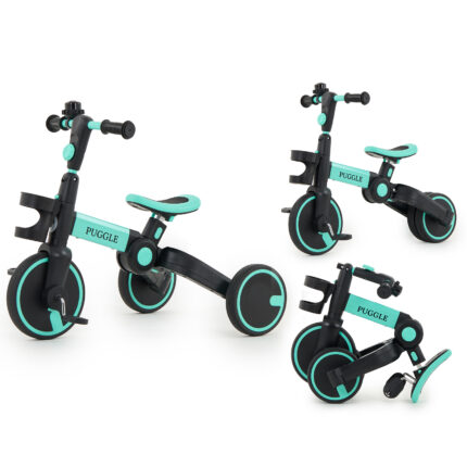 Puggle 2-in-1 Folding Trike & Balance Bike - Aqua (18 Months - 5 Years)