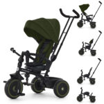 Puggle Easy Twist 6-in-1 Folding Trike with Parent Handle - Khaki (9 Months - 5 Years)