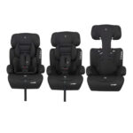 Puggle Maxi Gro Comfort Plus Group 1/2/3 Eco Car Seat Booster Seat with Insert - Storm Black (9 Months-12 Years)