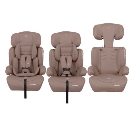 Puggle Maxi Gro Comfort Plus Group 1/2/3 Eco Car Seat Booster Seat with Insert - Truffle (9 Months-12 Years)