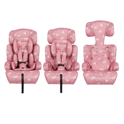 Puggle Maxi Gro Comfort Plus Group 1/2/3 Eco Car Seat Booster Seat with Insert - Unicorn (9 Months-12 Years)