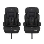 Puggle Maxi Gro Plus Group 1/2/3 Eco Car Seat Booster with Insert (2 Pack) - Storm Black (9 Months-12 Years)