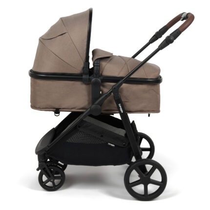 Puggle Monaco XT 2-in-1 Travel System with Car Seat 12-Piece Bundle - Truffle