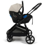 Puggle Monaco XT 2-in-1 Travel System with Henbury Cot Bed & Eco Fibre Mattress 14-Piece Bundle - Cashmere