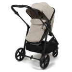 Puggle Monaco XT 2-in-1 Travel System with Henbury Cot Bed & Eco Fibre Mattress 14-Piece Bundle - Cashmere