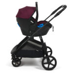 Puggle Monaco XT 2-in-1 Travel System with Henbury Cot Bed & Eco Fibre Mattress 14-Piece Bundle - Burgundy