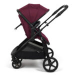 Puggle Monaco XT 2-in-1 Travel System with Henbury Cot Bed & Eco Fibre Mattress 14-Piece Bundle - Burgundy