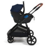 Puggle Monaco XT 2-in-1 Travel System with Henbury Cot Bed & Eco Fibre Mattress 14-Piece Bundle - Navy