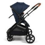 Puggle Monaco XT 2-in-1 Travel System with Henbury Cot Bed & Eco Fibre Mattress 14-Piece Bundle - Navy