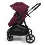 Puggle Monaco XT 2-in-1 Travel System with Henbury Cot Bed & Fibre Mattress 15-Piece Bundle - Burgundy