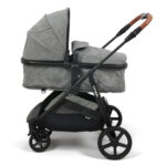 Puggle Monaco XT 2-in-1 Travel System with Henbury Cot Bed & Fibre Mattress 15-Piece Bundle - Graphite Grey