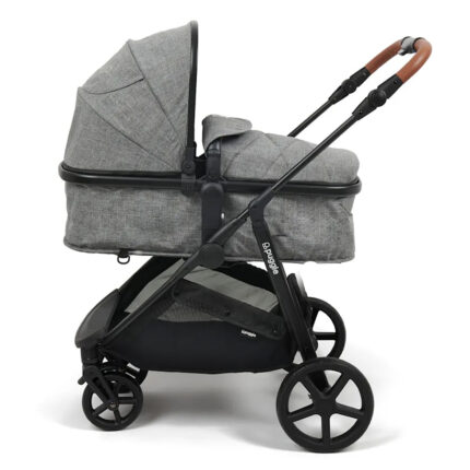 Puggle Monaco XT 2-in-1 Travel System with Henbury Cot Bed & Fibre Mattress 15-Piece Bundle - Graphite Grey