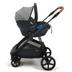 Puggle Monaco XT 2-in-1 Travel System with Henbury Cot Bed & Fibre Mattress 15-Piece Bundle - Graphite Grey