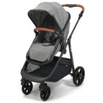 Puggle Monaco XT 2-in-1 Travel System with Henbury Cot Bed & Fibre Mattress 15-Piece Bundle - Graphite Grey