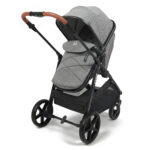 Puggle Monaco XT 2-in-1 Travel System with Henbury Cot Bed & Fibre Mattress 15-Piece Bundle - Graphite Grey