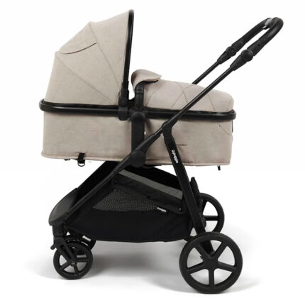 Puggle Monaco XT Travel System with Cot Bed & Mattress, 11 Pcs Everything You Need Bundle - Cashmere