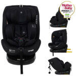 Puggle Safe Click i-Size R129 40-150cm 360 Rotate ISOFIX Eco Car Seat - Storm Black (0-12 Years)