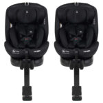 Puggle Safe Click Luxe 40-150cm i-Size 360° Rotate Group 0+/1/2/3 Car Seat (2 Pack) - Storm Black (0-12 Years)