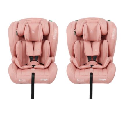 Puggle Style Fix Comfort Plus i-Size 76-150cm ISOFIX Car Seats (2 Pack) - Blush Pink (15 Months - 12 Years)