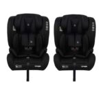 Puggle Style Fix Comfort Plus i-Size 76-150cm ISOFIX Car Seats (2 Pack) - Storm Black (15 Months - 12 Years)