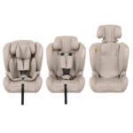 Puggle Style Fix Comfort Plus i-Size R129 76-150cm Eco ISOFIX Car Seat - Cashmere (15 Months - 12 Years)