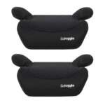 Puggle Travel & Go Group 3 Eco Backless Booster Seats (2 Pack) - Storm Black (6-12 Years)