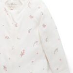 Purebaby 2 Pack Zip Sleepsuit - Pale Pink Blossom Pack