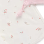 Purebaby Bunny Comforter & Swaddle Set - Vanilla Blossom