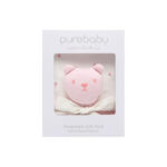 Purebaby Bunny Comforter & Swaddle Set - Vanilla Blossom