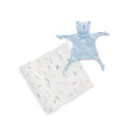 Purebaby Bunny Comforter & Swaddle Set - Vanilla Nautical