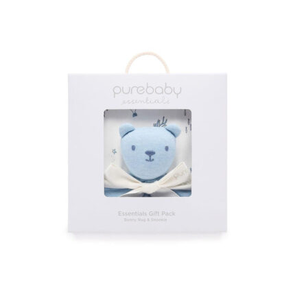 Purebaby Bunny Comforter & Swaddle Set - Vanilla Nautical