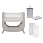 Shnuggle Air Lite Bedside Crib Bundle - Taupe