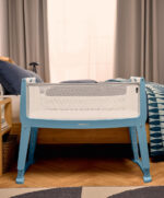 SnuzPod Studio Bedside Crib – Santorini Sky Blue
