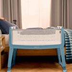 SnuzPod Studio Bedside Crib – Santorini Sky Blue