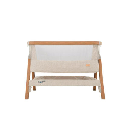Tutti Bambini CoZee Bedside Crib - Scandinavian Walnut/Ecru